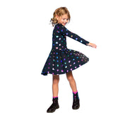 Long Sleeve Dress With Foil Heart And Stars