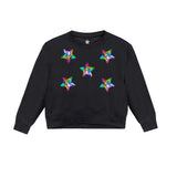 Crewneck With Rainbow Sequin Stars