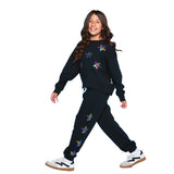Jogger With Rainbow Sequin Stars
