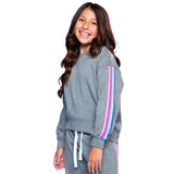 Multi Stripes French Terry Sweatshirt