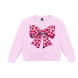Sequin Heart Bow Sweatshirt