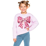 Sequin Heart Bow Sweatshirt