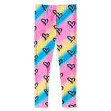 Tie Dye Heart Legging