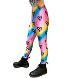 Tie Dye Heart Legging