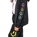 Multi Graffitti Smile Zip Jacket