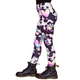 Black Tie Dye Rainbow Icons Legging