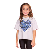 Leopard Heart Short Sleeve Tee