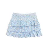 Triple Ruffle Floral Skort