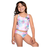 2pc Tie Dye Emoji Tankini
