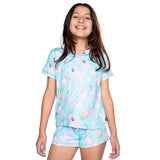 Short Sleeve Simply Soft 2pc Short Set Sage Pink Makeup