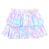 Pink and Blue Leopard Skort