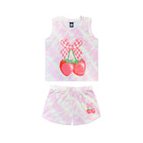 2pc Tie Dye Strawberry Shortset