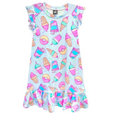 Simply Soft Flutter Sleeve Nightgown Lilac Donut Ice Cream