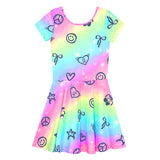 Simply Soft Graffiti Elements Rainbow Dress