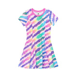 Twirl Rainbow Tie Dye Short Sleeve Dress