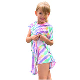 2pc Rainbow Tie Dye Skort Set