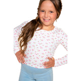 Floral Long Sleeve Rib Tee