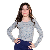 Floral Ribbed Long Sleeve