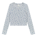 Floral Ribbed Long Sleeve