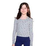 Floral Ribbed Long Sleeve