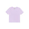 A light purple short-sleeve crewneck t-shirt laid flat against a solid white background.