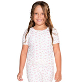 Floral Short Sleeve Ribbed Tee