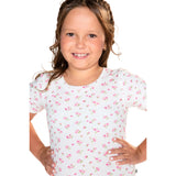 Floral Short Sleeve Ribbed Tee