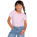 Floral Short Sleeve Ribbed Tee