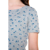 Floral Short Sleeve Ribbed Tee