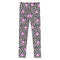 Pink and black leopard print leggings with pink stars, shown flat against a white background.