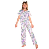 Pink Rainbow Bow Cherry Easy Tee And Karate Pant Set