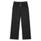 Black wide-leg lounge pants with an elastic waistband and three white buttons at the front, shown flat on a white background.