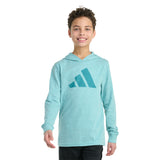 Snow Heather Hooded Long Sleeve Tee - Denny's