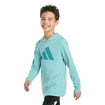 Snow Heather Hooded Long Sleeve Tee - Denny's