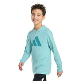 Snow Heather Hooded Long Sleeve Tee - Denny's