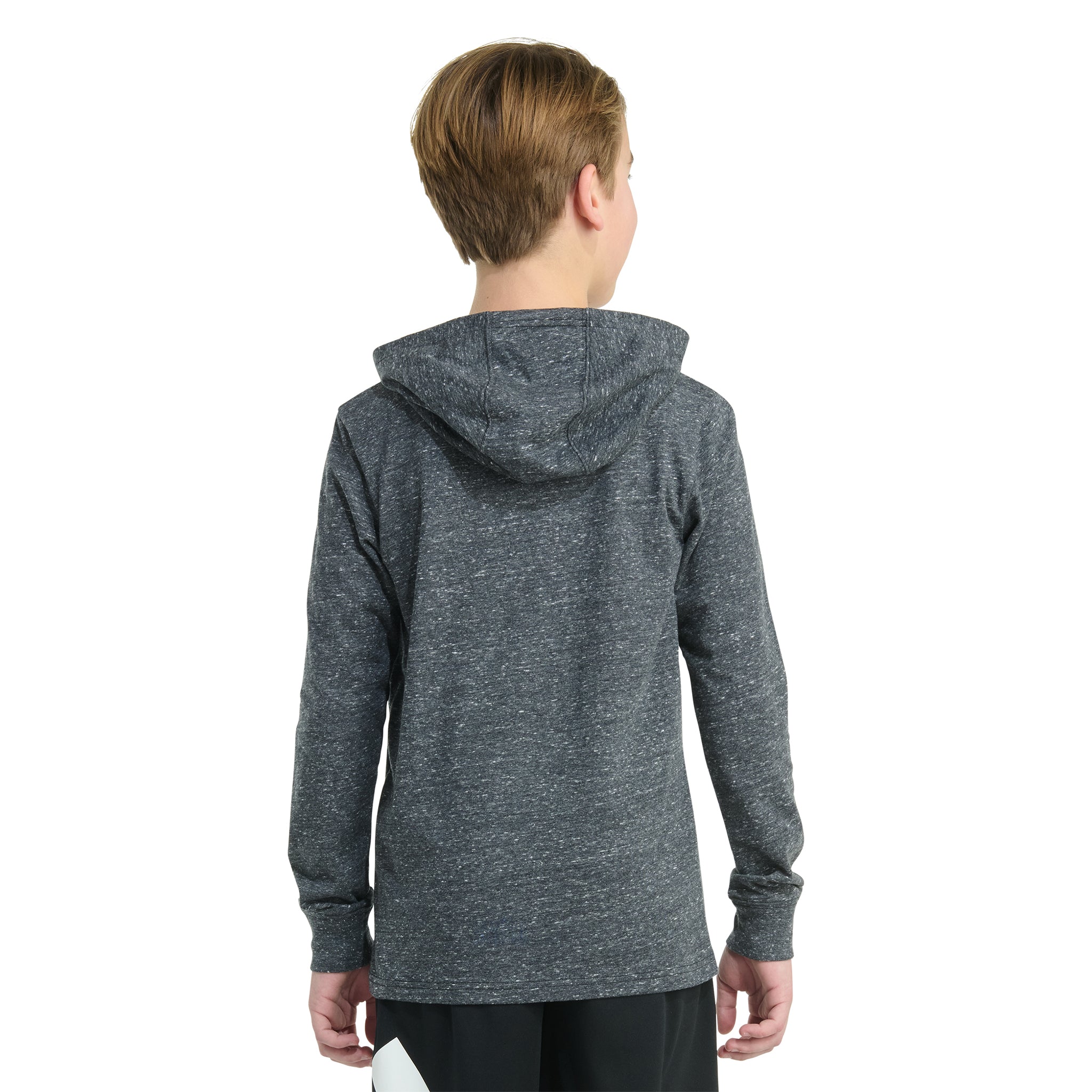 Snow Heather Hooded Long Sleeve Tee - Denny's