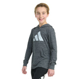 Snow Heather Hooded Long Sleeve Tee - Denny's