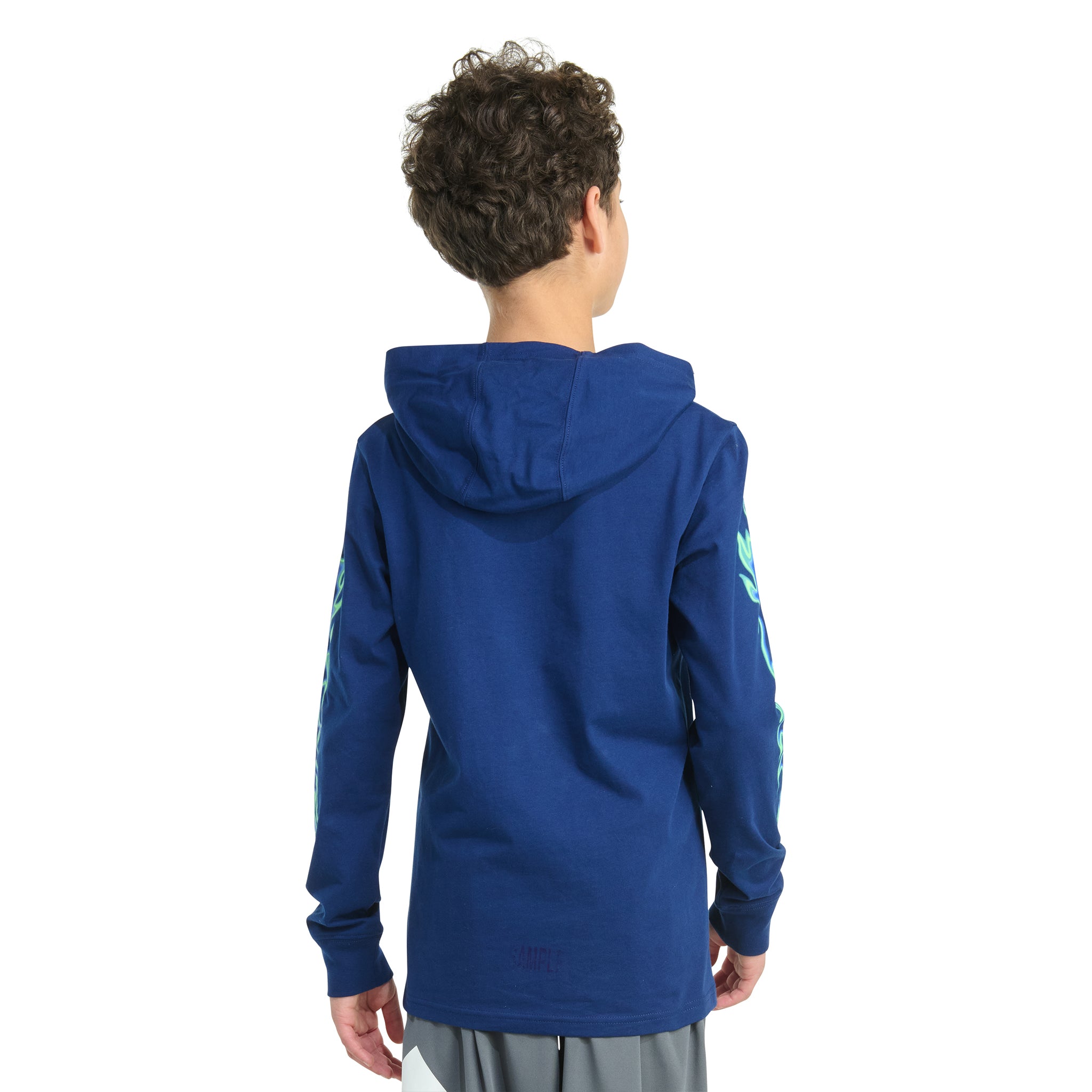 Flame Hooded Long Sleeve Tee - Denny's