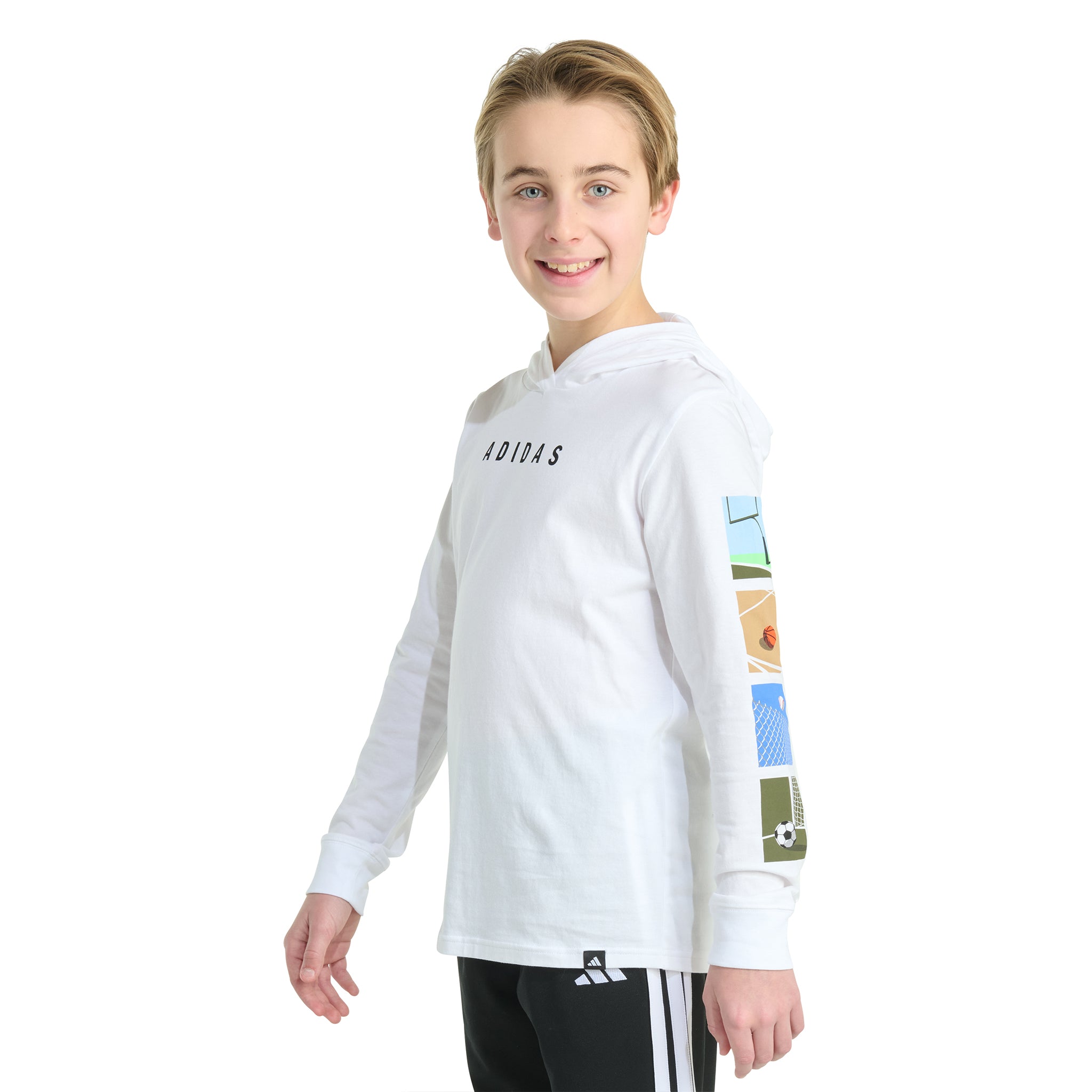 Multi Sport Stack Hooded Long Sleeve Tee - Denny's