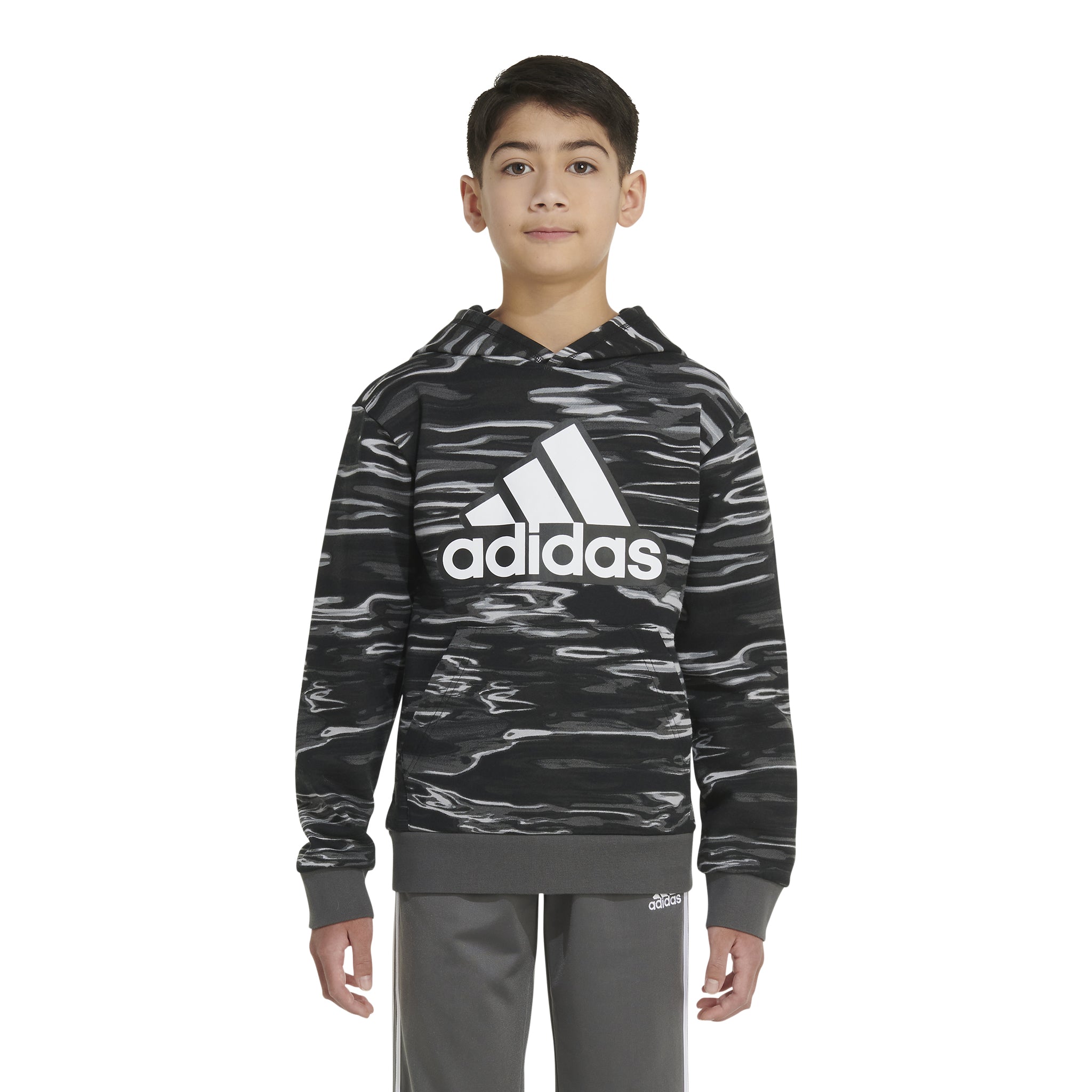 Printed Liquid Camo Hooded Pullover - Denny's