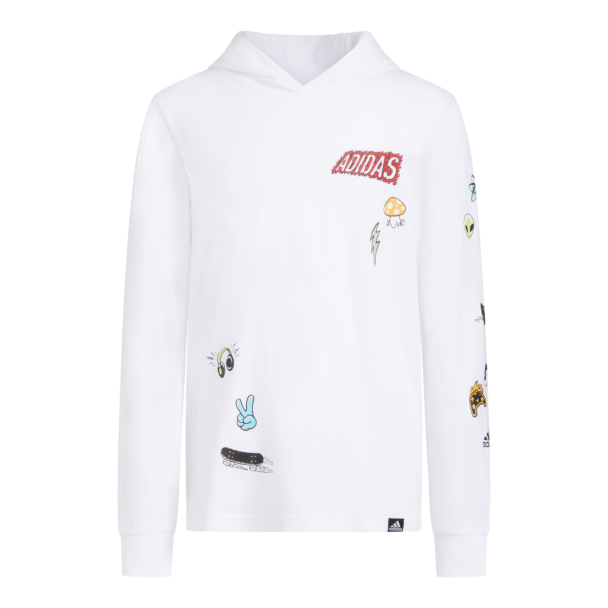 On Fire Hooded Long Sleeve Tee - Denny's