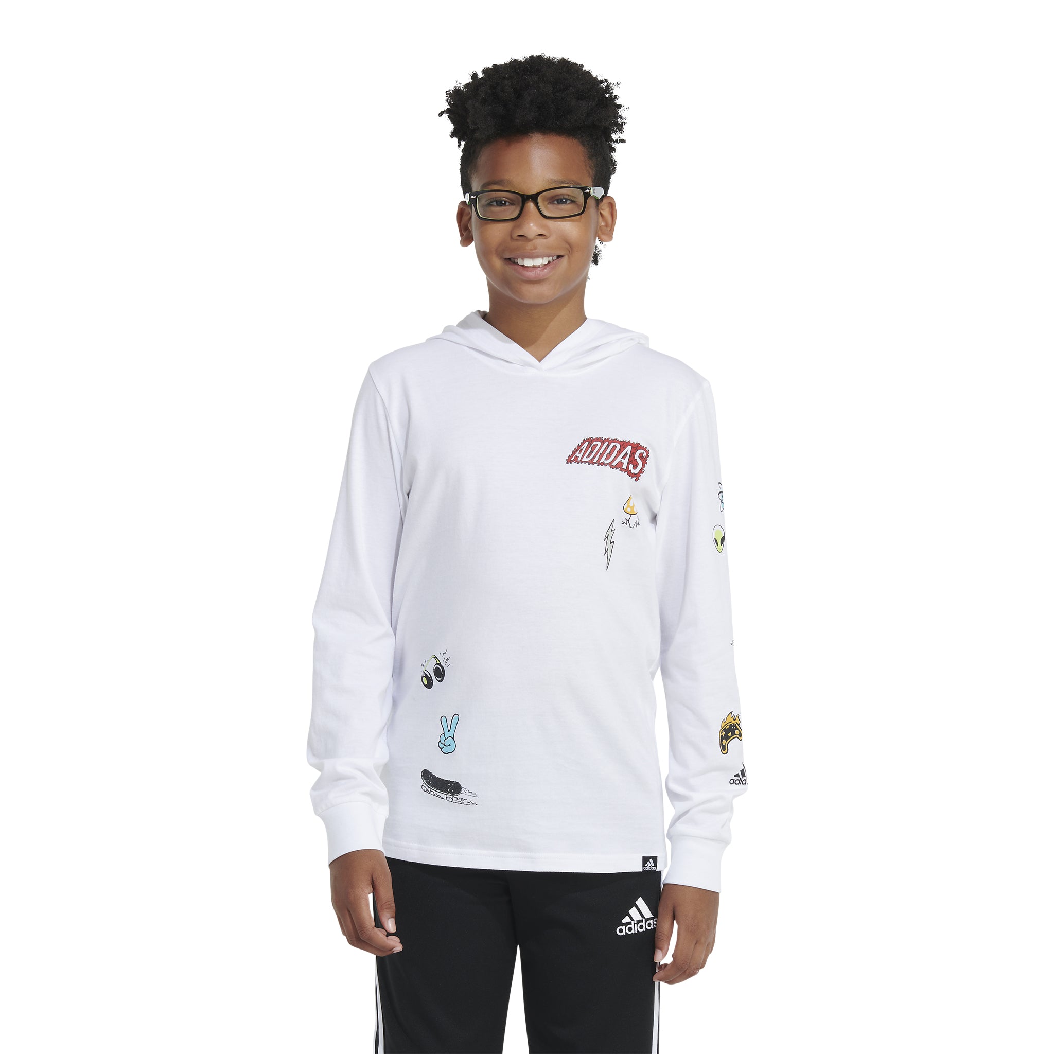 On Fire Hooded Long Sleeve Tee - Denny's