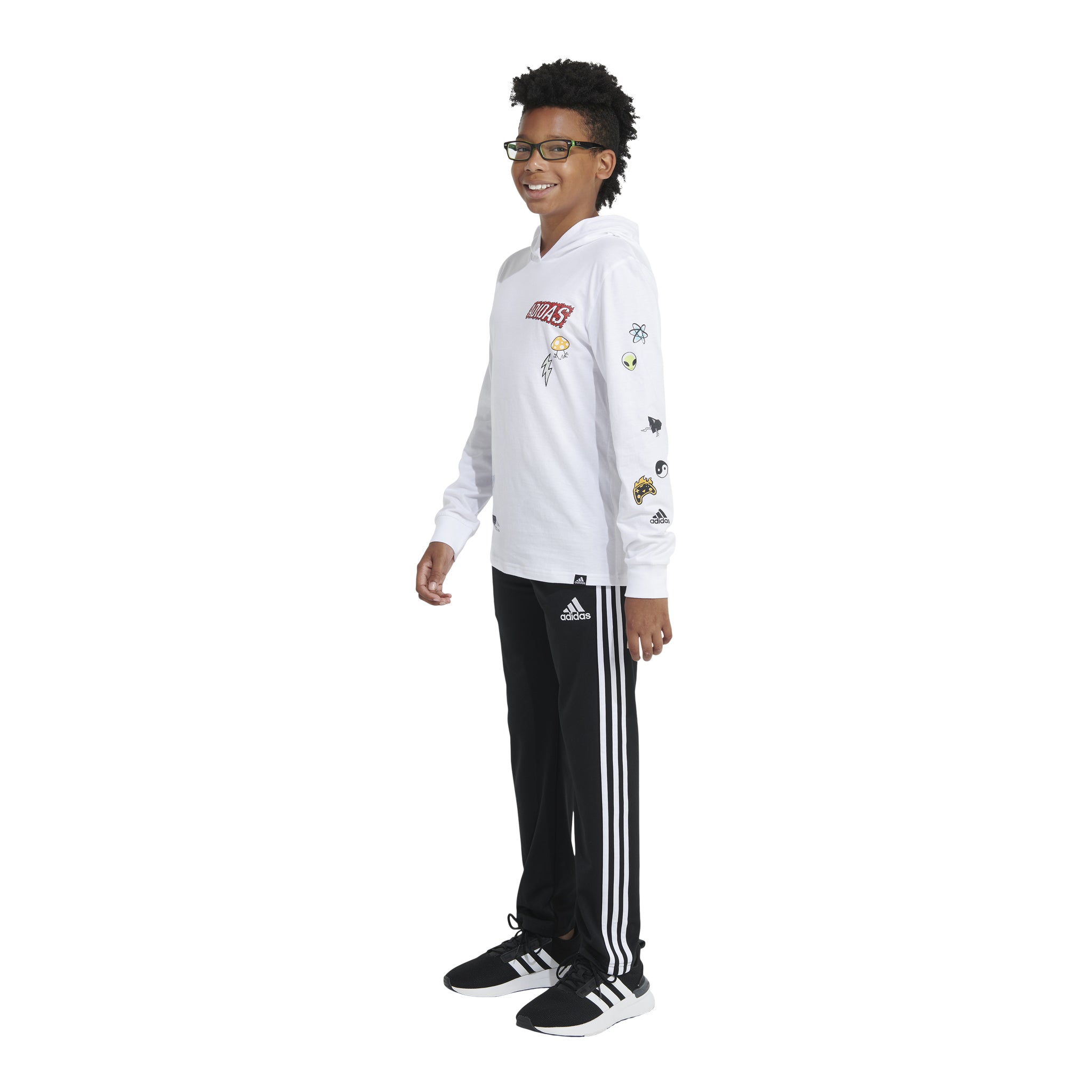 On Fire Hooded Long Sleeve Tee - Denny's