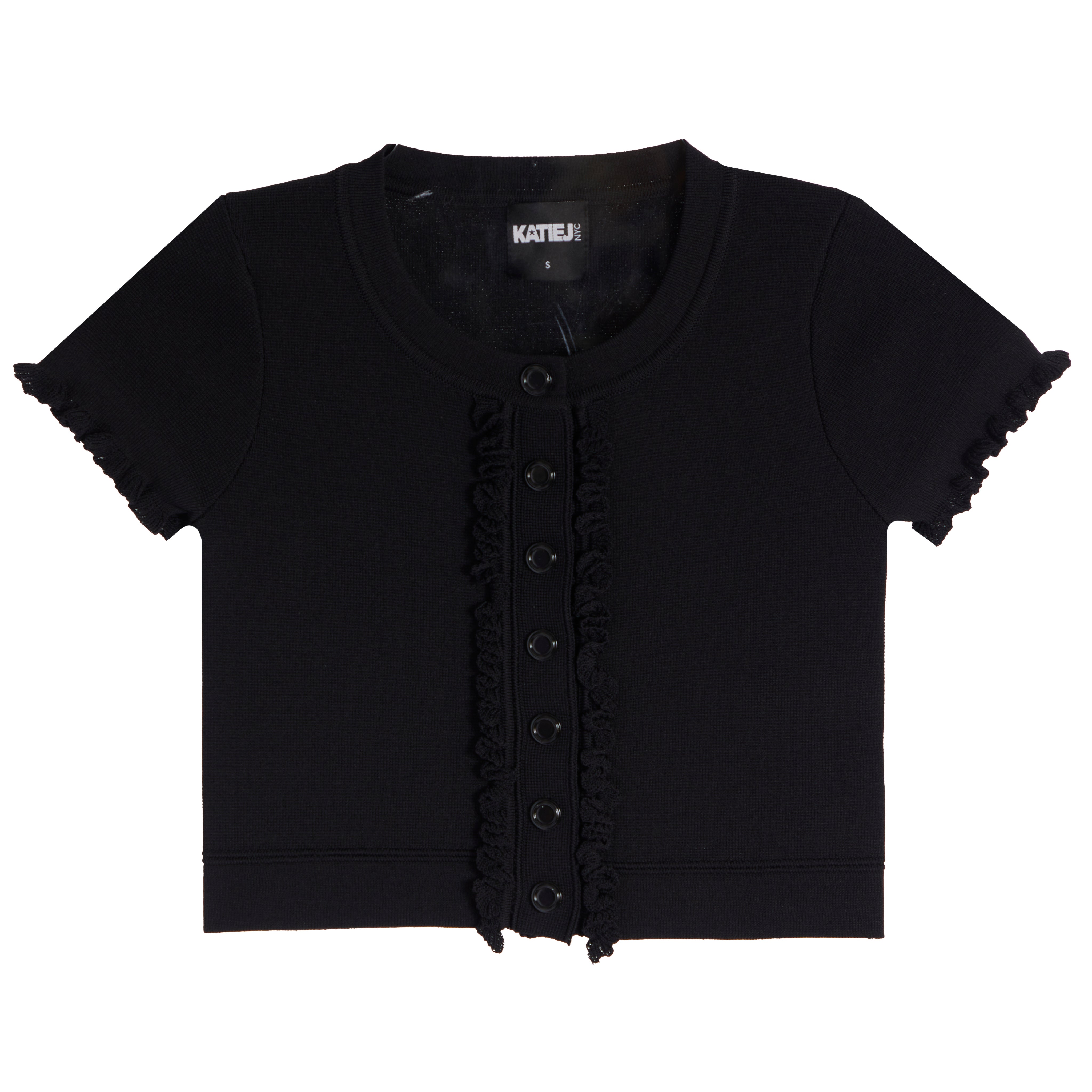 Addison Ruffle Short Sleeve Cardigan - Denny's