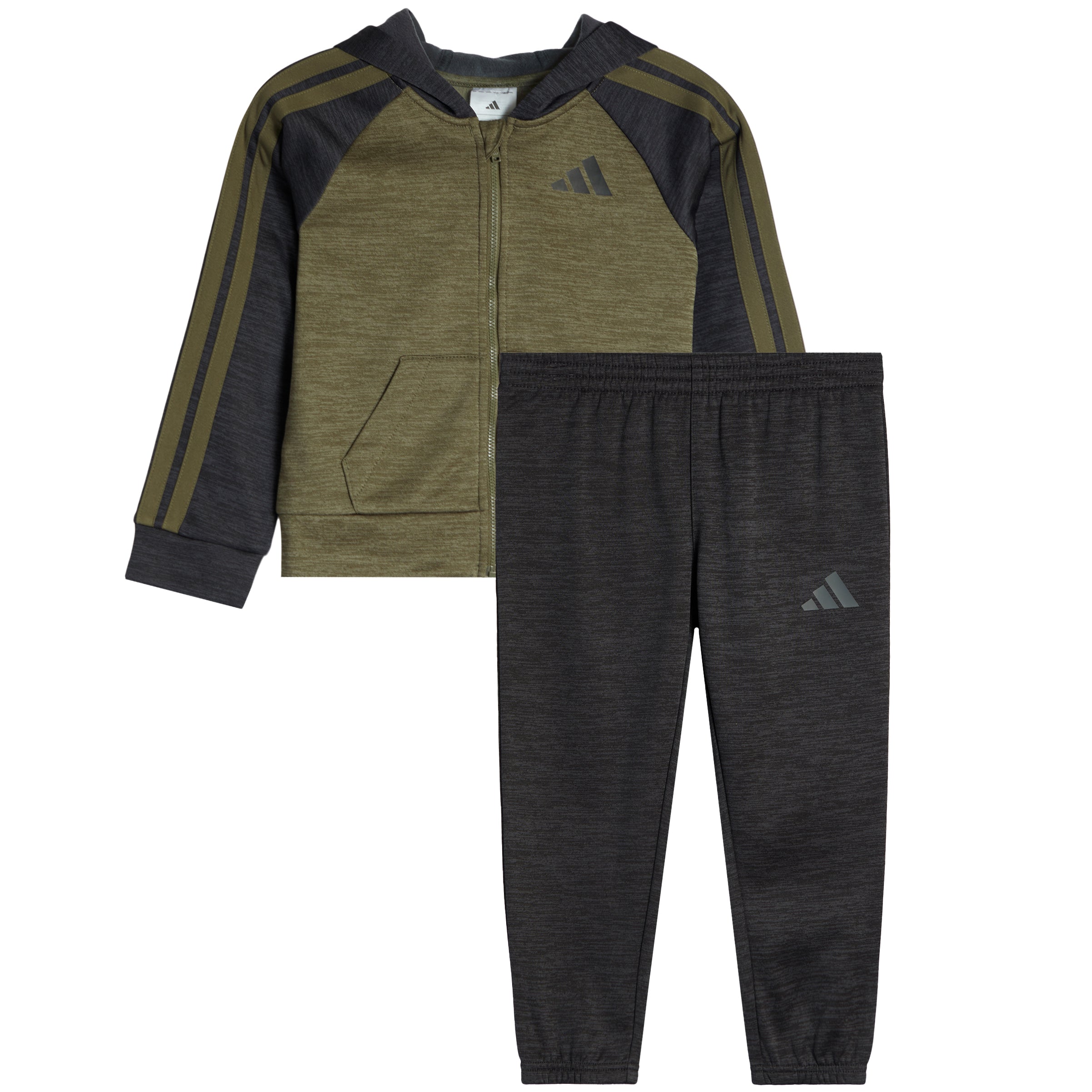 Melange Fleece Zip Hoodie Jog Set - Denny's