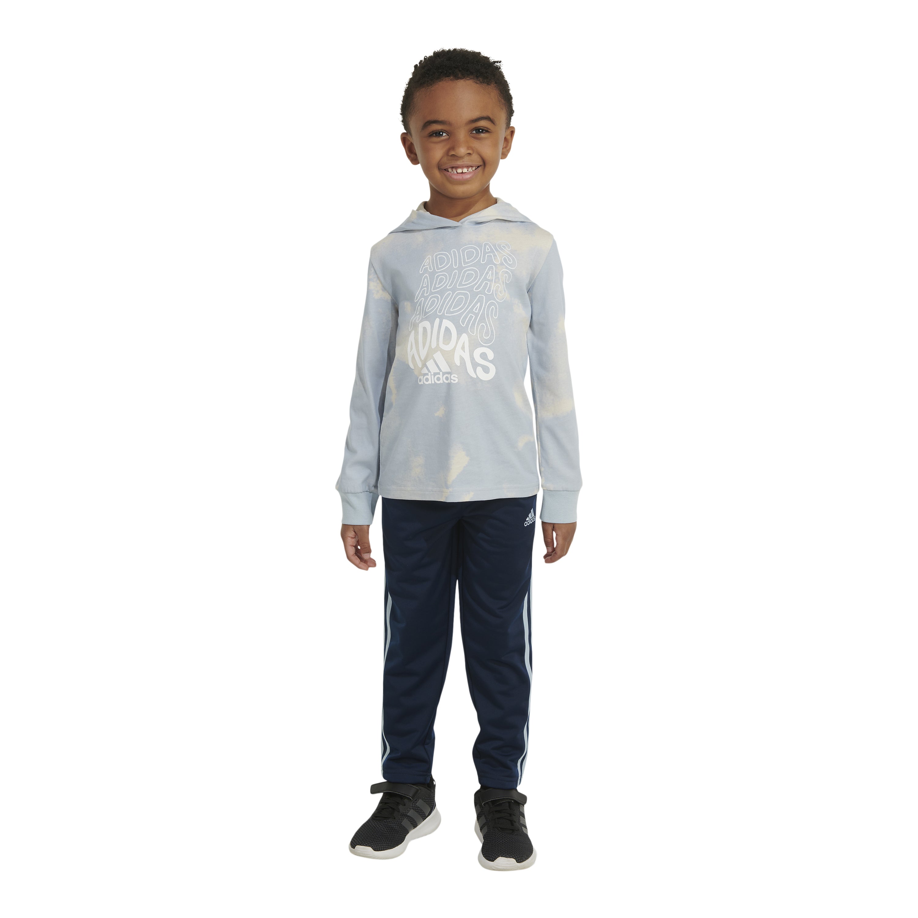Printed Hooded Tee Pant Set - Denny's