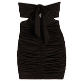Aliyah Knot Front Dress With Tie Back - Denny's
