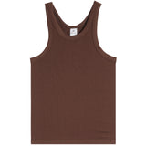Solid High Neck Ribbed Tank - Denny's