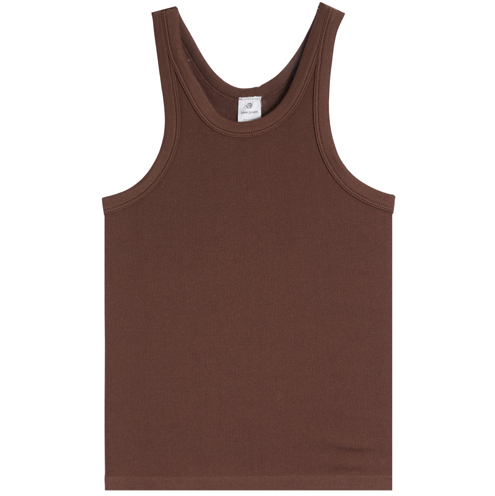Solid High Neck Ribbed Tank - Denny's