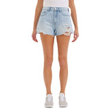 High Rise Denim Cut Off Short
